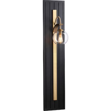 56"H Black and Gold Wall Sconce- Set of 2