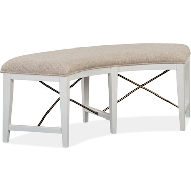 Heron Cove Upholstered Curved Bench