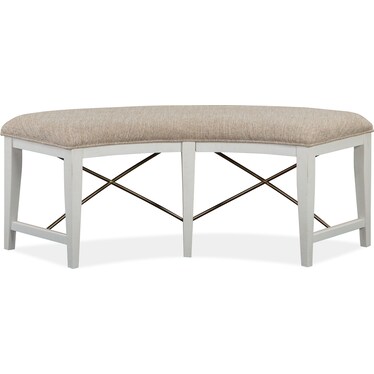 Heron Cove Upholstered Curved Bench