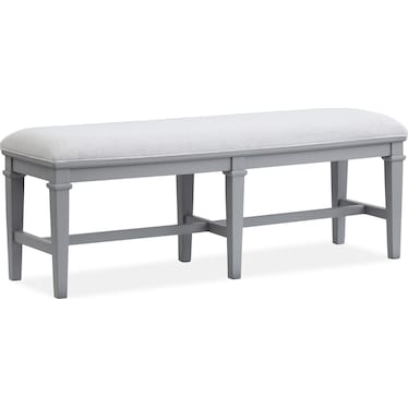 Charleston Grey Upholstered Bench