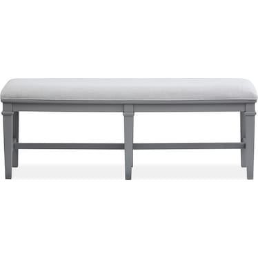 Charleston Grey Upholstered Bench