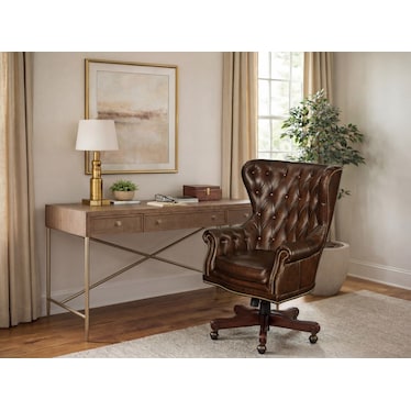 EC Dark Brown Leather Executive Chair