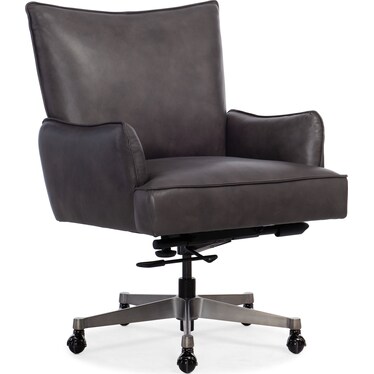 EC Dark Gray Leather Office Chair