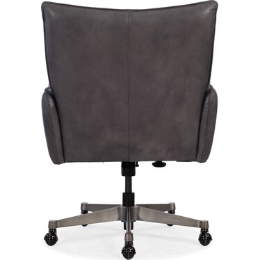 EC Dark Gray Leather Office Chair
