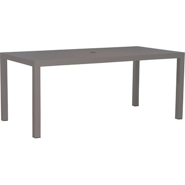 Gray Aluminum Outdoor Table