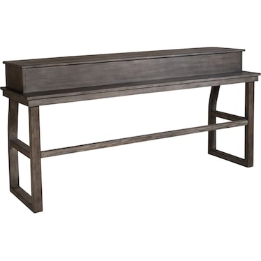 Gray Wash Reclaimed Wood Console Bar Table