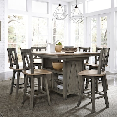 7 Piece Gathering Table Set