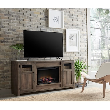 Finnegan Fireplace Console Sage Green