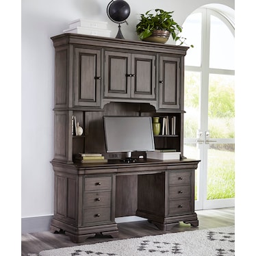 Sinclair Ash Grey Credenza Desk