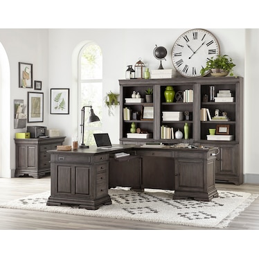 Sinclair Door Bookcase Ash Grey