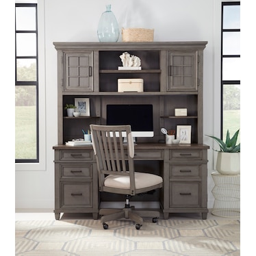 Caraway Credenza Desk Aged Slate
