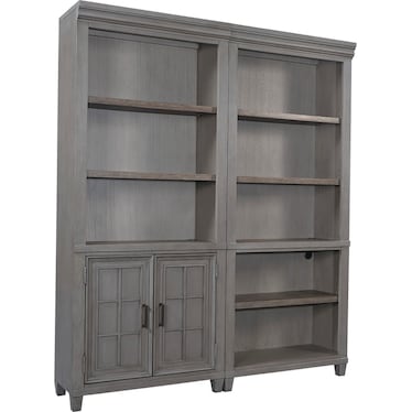 Caraway Open Bookcase Aged Slate