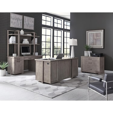 Platinum Credenza Grey Linen