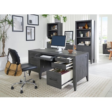 Preston Executive Desk Urbane Grey