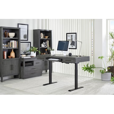 Preston Adjustable Desk Base Urbane Grey