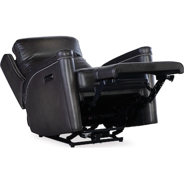 Hamilton Grey Leather Power Recliner