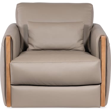SS Grey Modern Leather Swivel Chair