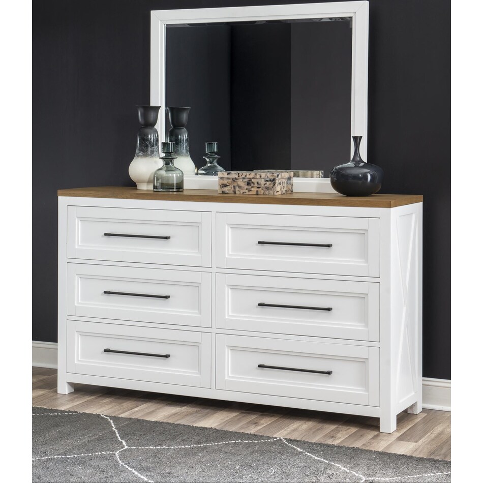 harvest oak tops natural white base aged black accents    