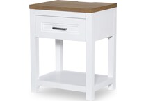 harvest oak tops natural white base aged black accents    