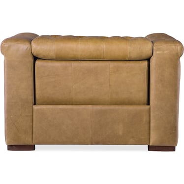 MS Light Brown Leather Recliner