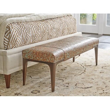 Lexington Rendezvous Modern Walnut Accent Bench