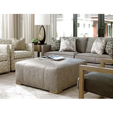 Lexington Shadow Play Leather Ottoman