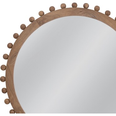 Round Renn Wall Mirror Brown