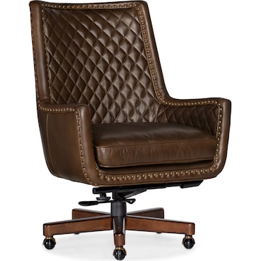 Kent Leather Swivel Tilt Chair