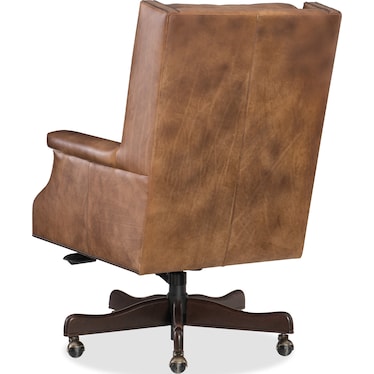 EC Traditional Leather Swivel Chair
