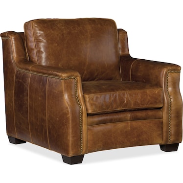 SS Traditional Brown Leather Chair