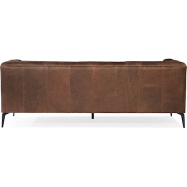 SS Medium Brown Leather Sofa
