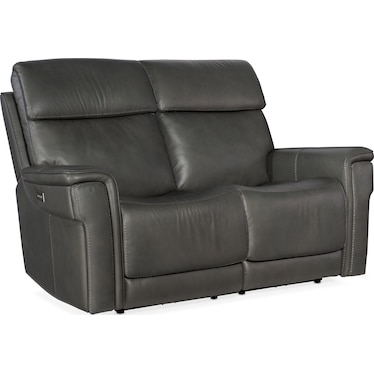 MS Power Reclining Leather Loveseat
