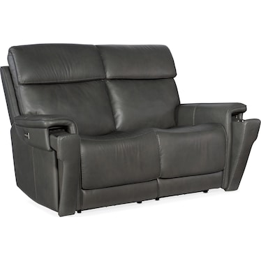 MS Power Reclining Leather Loveseat