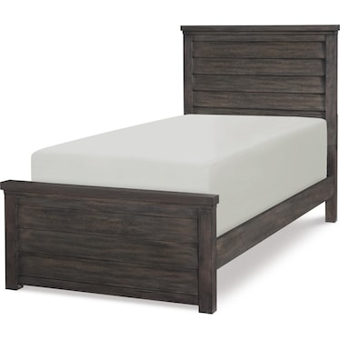Complete Louvered Panel Bed Twin