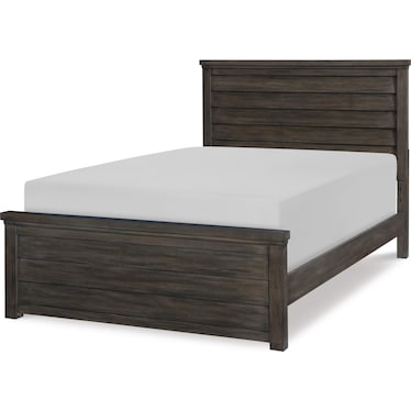 Louvered Panel Footboard w. Slat Roll Full