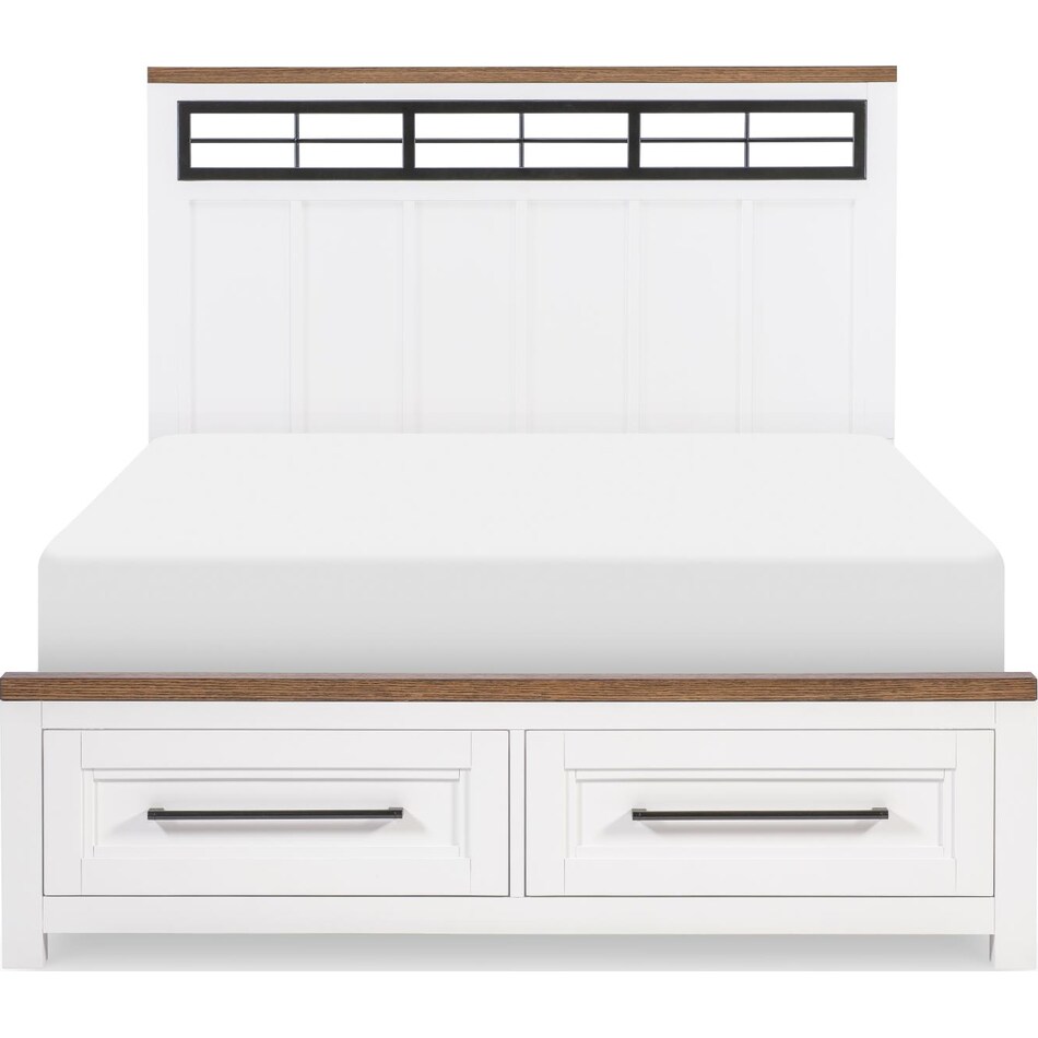 natural white with toasted coconut top and aged black base  k  