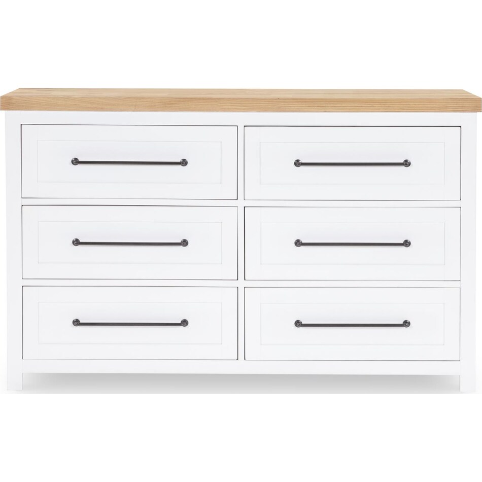 pure white and natural oak    