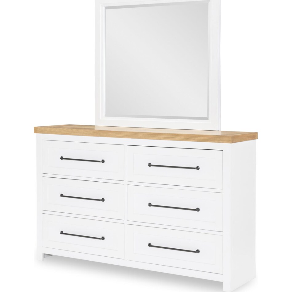 pure white and natural oak    
