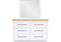 pure white and natural oak    