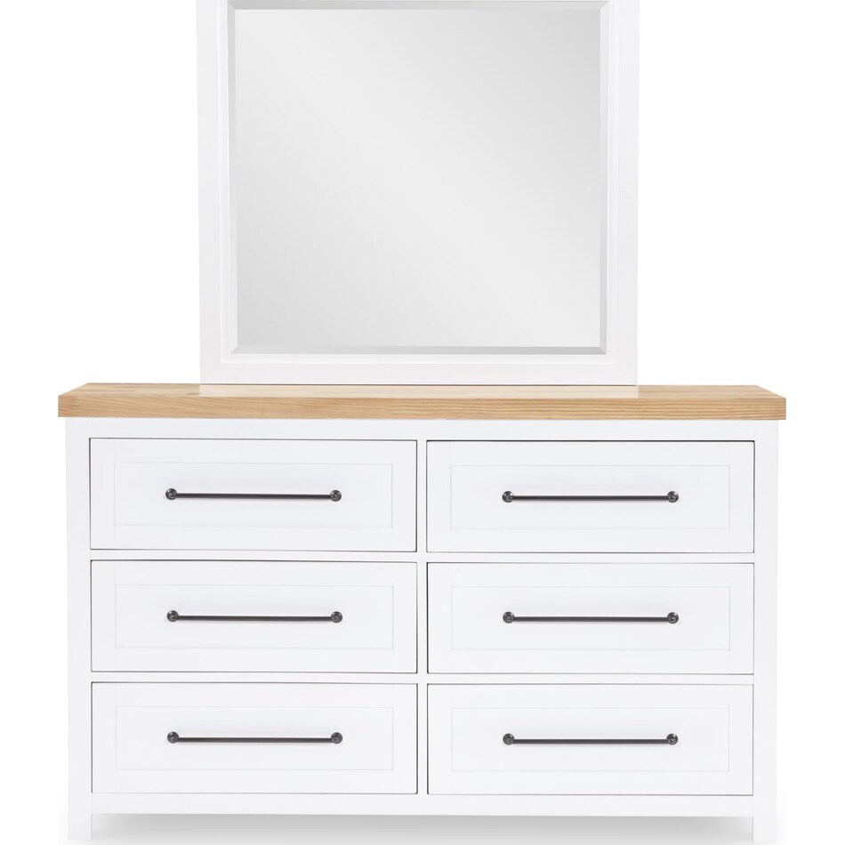 pure white and natural oak    