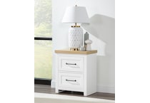 pure white and natural oak    