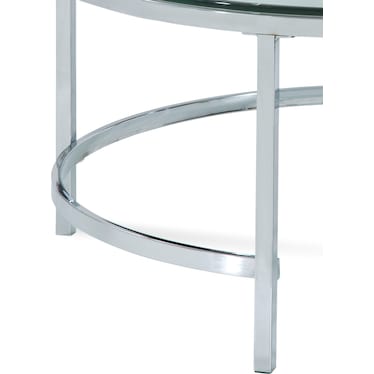 Patinoire Round Cocktail Table on Casters
