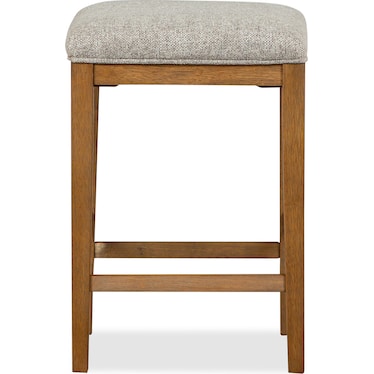 Lindon Grey Upholstered Stool