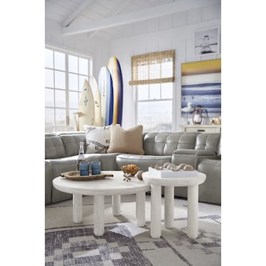 Sunset Cove Salt Life Nesting Cocktail Table With Casters