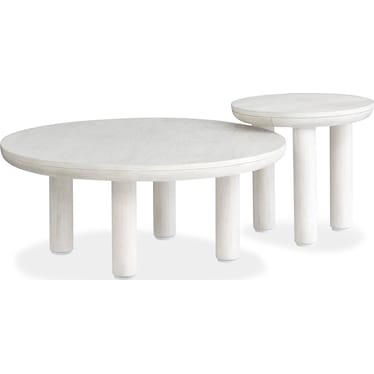 Sunset Cove Salt Life Nesting Cocktail Table With Casters