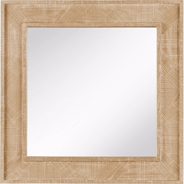 Rustic Natural Oak Square Mirror
