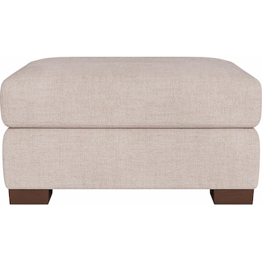 Brooke White Upholstery Ottoman