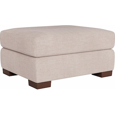 Brooke White Upholstery Ottoman
