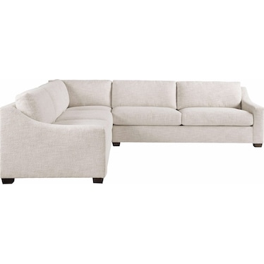 Brooke Modern Light Gray Fabric Sectional