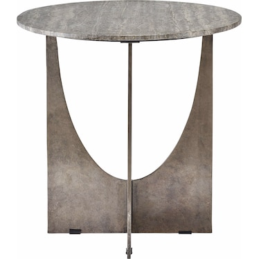 Op Art End Table Bronzed